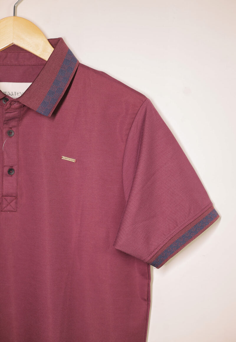 Jacquard collared tee body fit t shirt buy mens t shirts online