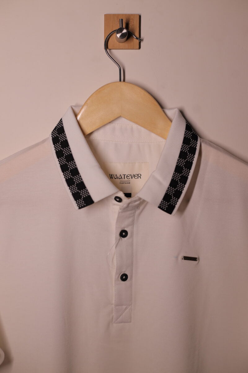 Jacquard collared tee body fit t shirt buy mens t shirts online